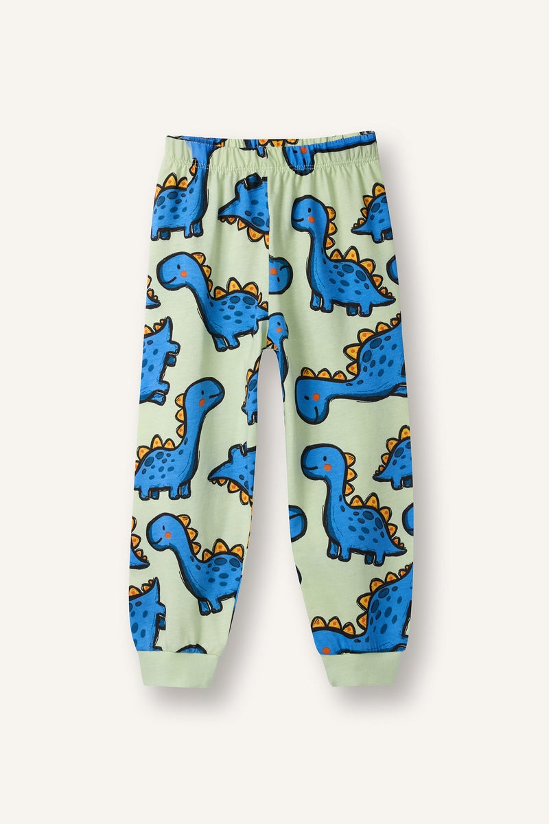 ديفاكتو طقم بيجاما بطبعة ديناصور للرضع أولادي - Image 3